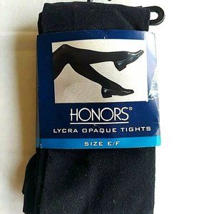Honors lycra opaque tights black size e/f